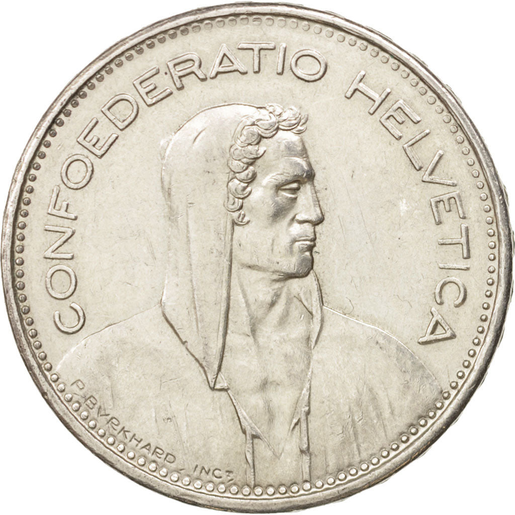 Coin, Switzerland, 5 Francs, 1965, Bern, MS(60-62), Silver, KM:40