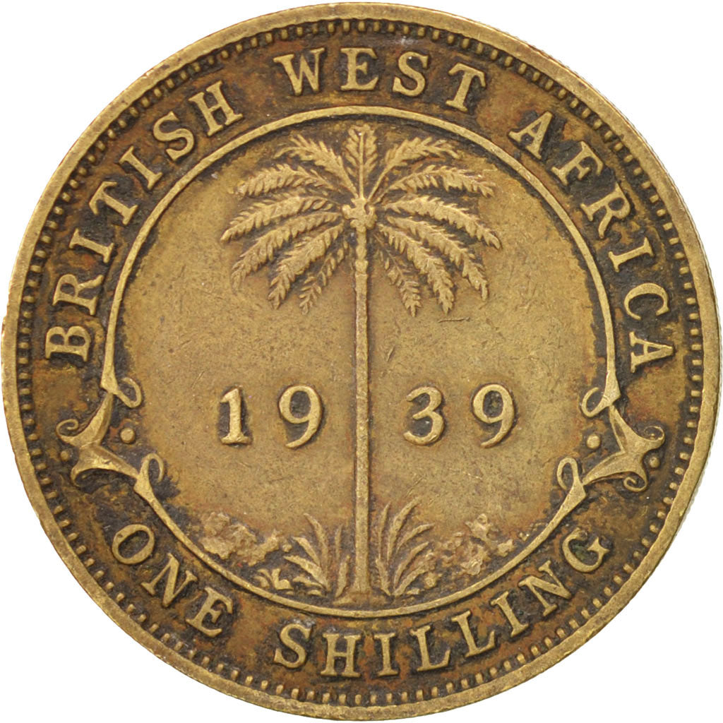 BRITISH WEST AFRICA, George VI, Shilling, 1939, EF(40-45), Nickel-brass, KM:23