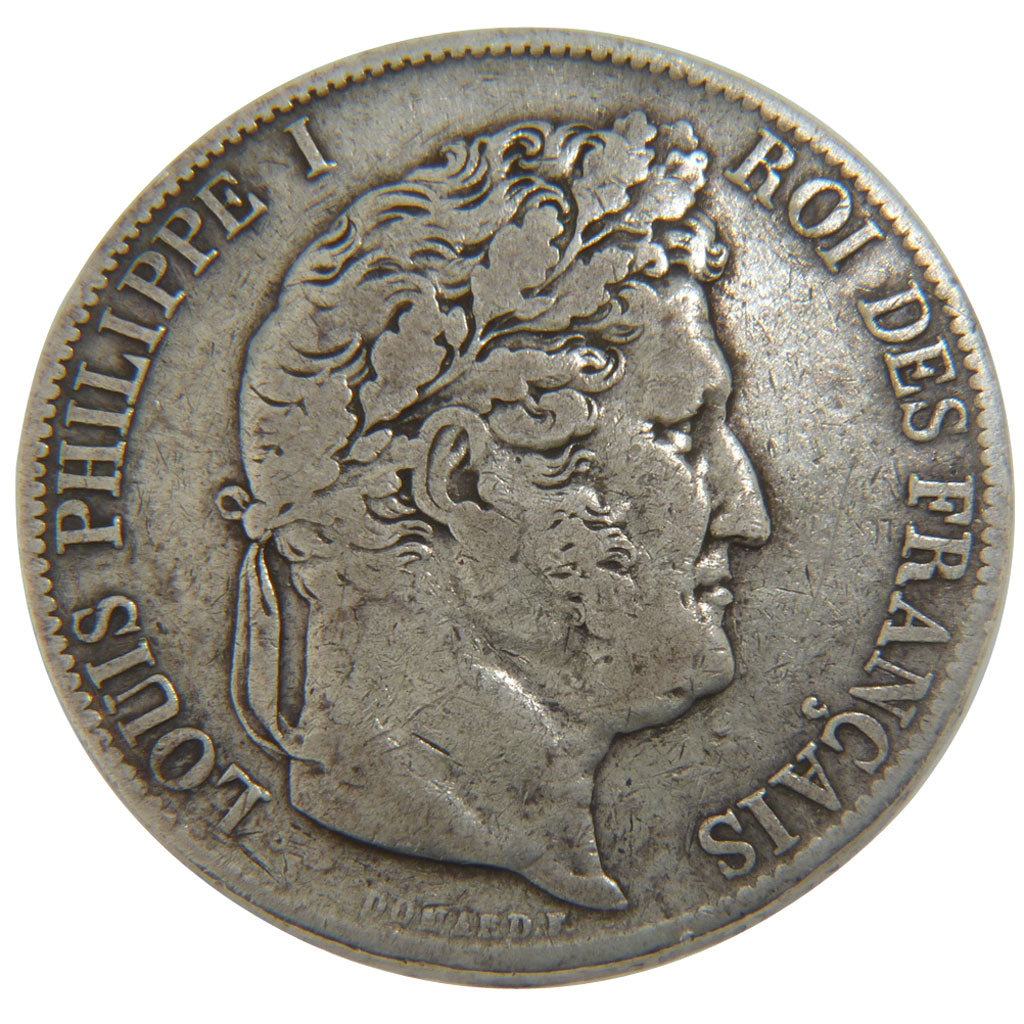 FRANCE, Louis-Philippe, 5 Francs, 1846, Bordeaux, VF(30-35), Silver, Gadoury...