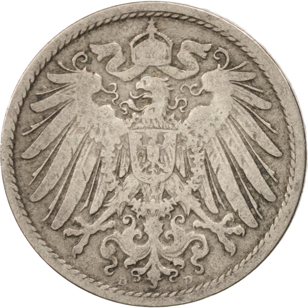 Coin, GERMANY - EMPIRE, Wilhelm II, 10 Pfennig, 1899, Munich, VF(30-35)