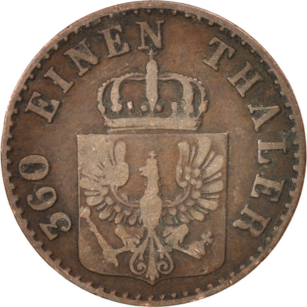 German States, PRUSSIA, Friedrich Wilhelm IV, Pfennig, 1848, Berlin, VF(20-25)