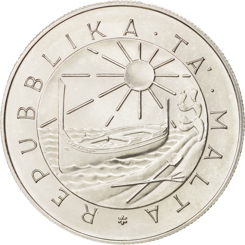 Malta, 5 Liri, 1983, MS(63), Silver, KM:65