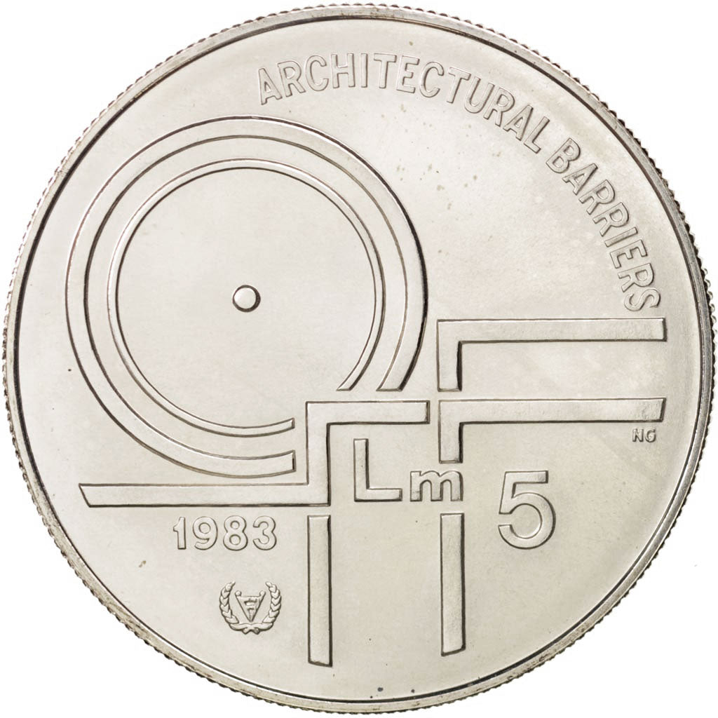 Malta, 5 Liri, 1983, MS(63), Silver, KM:65