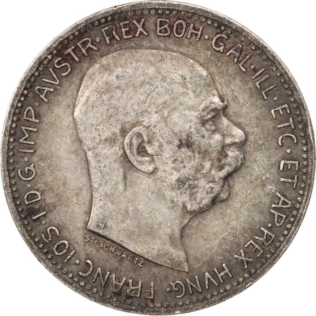 Austria, Franz Joseph I, Corona, 1916, EF(40-45), Silver, KM:2820