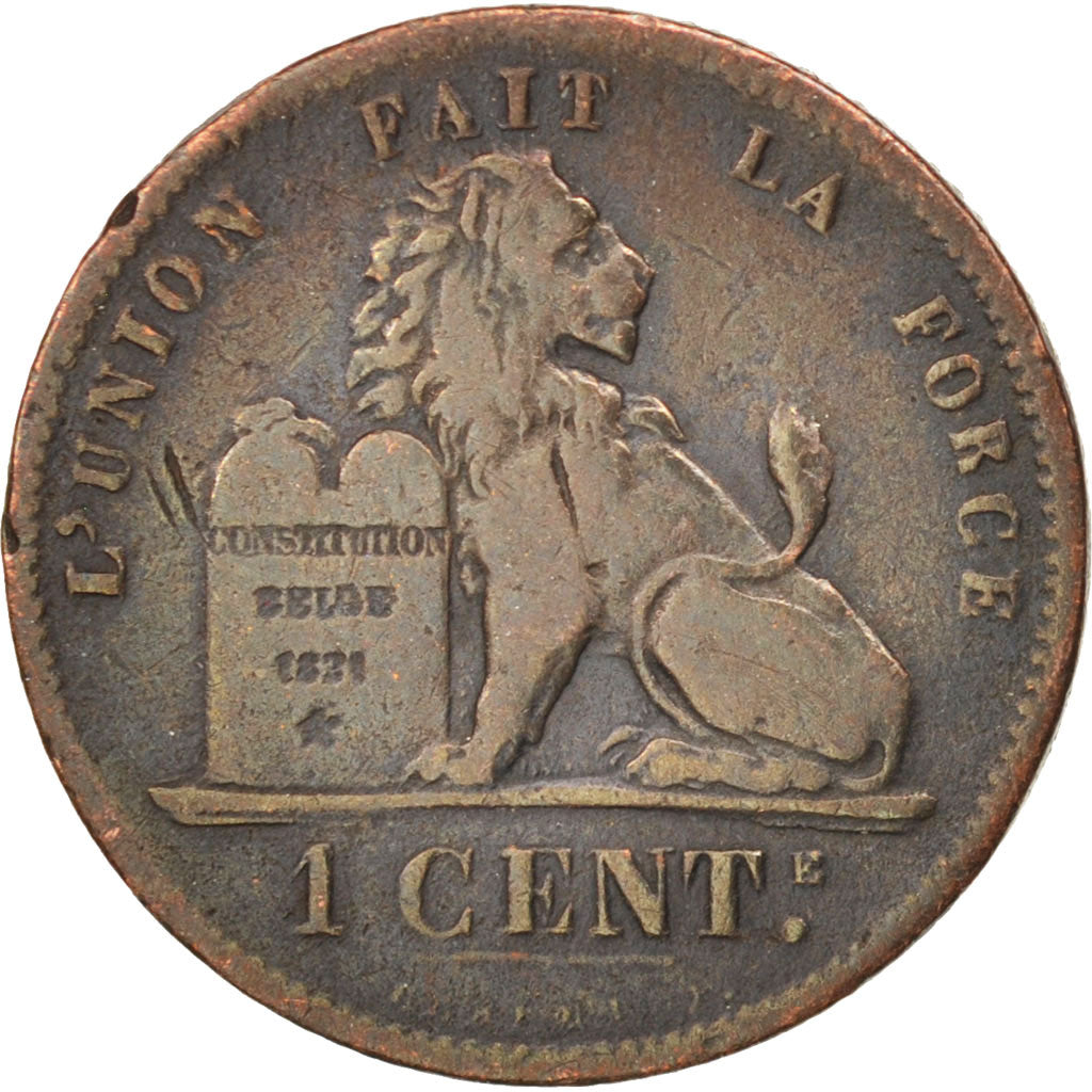Belgium, Leopold II, Centime, 1874, EF(40-45), Copper, KM:33.1