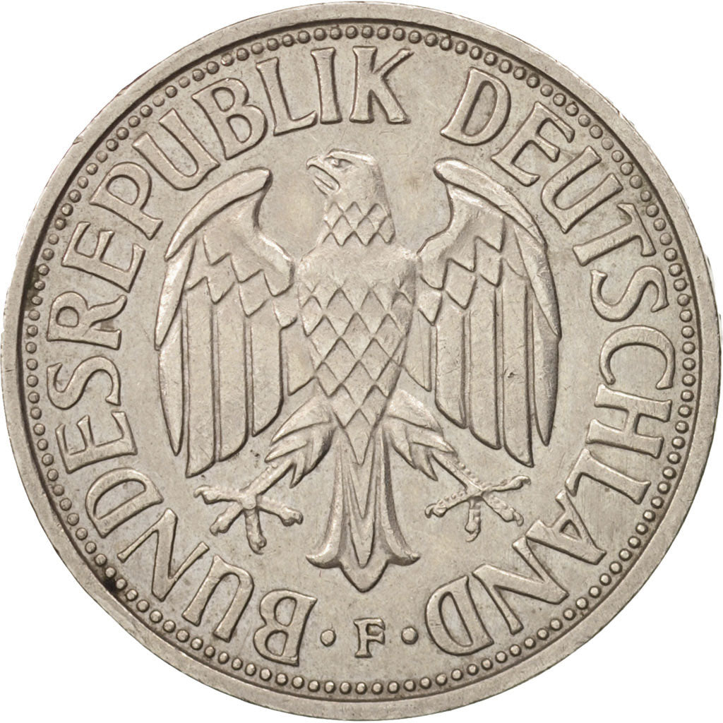 GERMANY - FEDERAL REPUBLIC, 2 Mark, 1951, Stuttgart, AU(55-58), KM:111