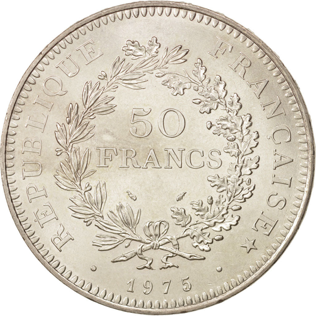 France, Hercule, 50 Francs, 1975, Paris, MS(65-70), Silver, KM:941.1