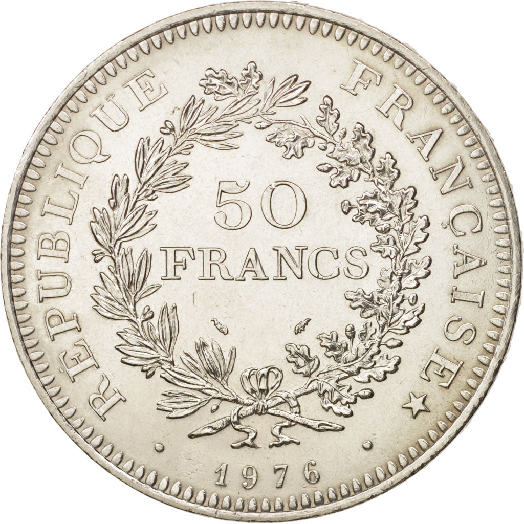 France, Hercule, 50 Francs, 1976, Paris, MS(65-70), Silver, KM:941.1
