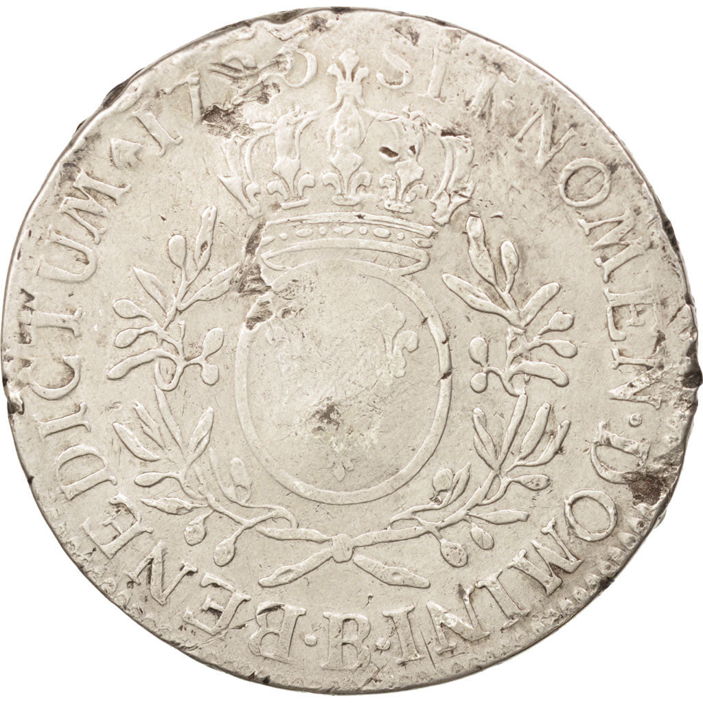 Coin, France, Louis XV, Écu aux branches d'olivier, Ecu, 1726, Rouen