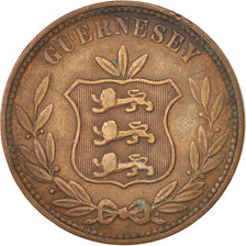 Guernsey, 8 Doubles, 1868, Heaton, Birmingham, EF(40-45), Bronze, KM:7