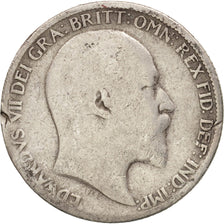 Great Britain, Edward VII, 6 Pence, 1907, VG(8-10), Silver, KM:799