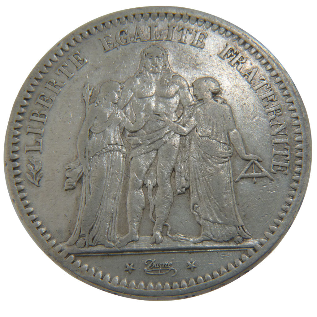 FRANCE, Hercule, 5 Francs, 1848, Strasbourg, VF(30-35), Silver, Gadoury #683,...