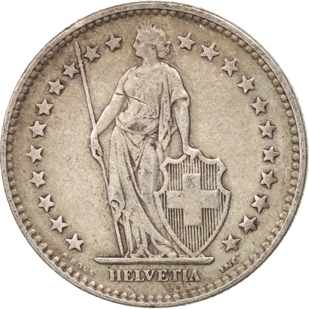 Coin, Switzerland, 2 Francs, 1928, Bern, EF(40-45), Silver, KM:21
