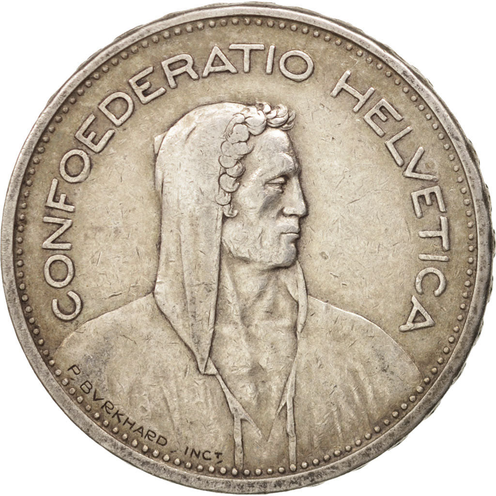 Switzerland, 5 Francs, 1931, Bern, AU(50-53), Silver, KM:40