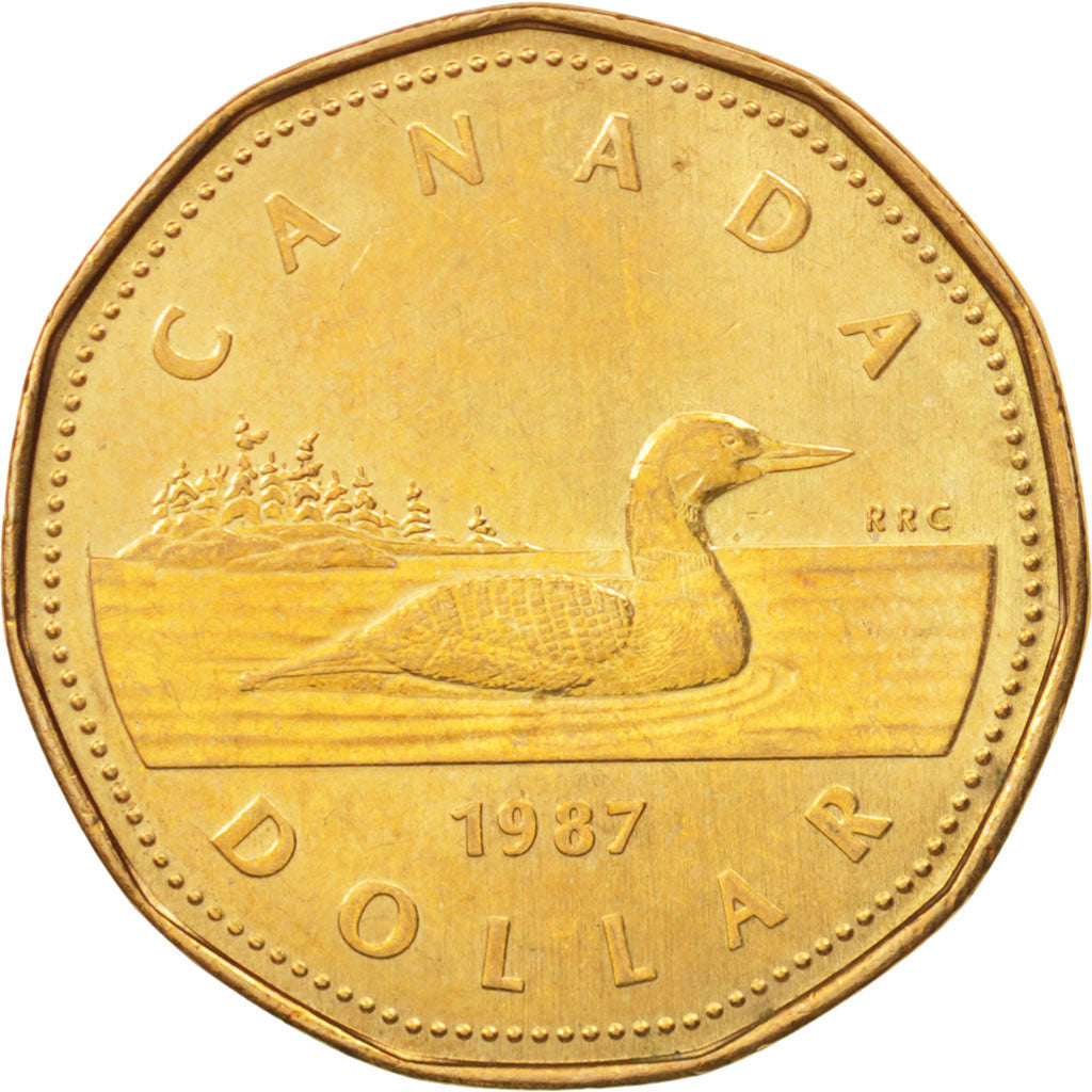 Moneda, Canadá, Elizabeth II, Dollar, 1987, Royal Canadian Mint, Ottawa, SC