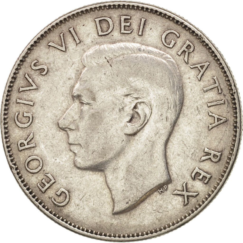 Canada, George VI, 50 Cents, 1950, Ottawa, EF(40-45), Silver, KM:45