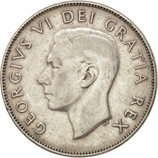 Canada, George VI, 50 Cents, 1950, Ottawa, EF(40-45), Silver, KM:45