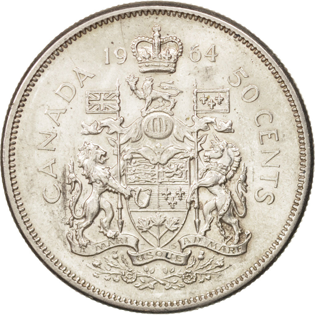 Monnaie, Canada, Elizabeth II, 50 Cents, 1964, Royal Canadian Mint, Ottawa