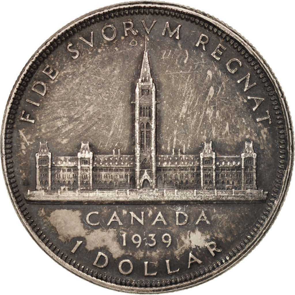 Coin, Canada, George VI, Dollar, 1939, Royal Canadian Mint, Ottawa, EF(40-45)