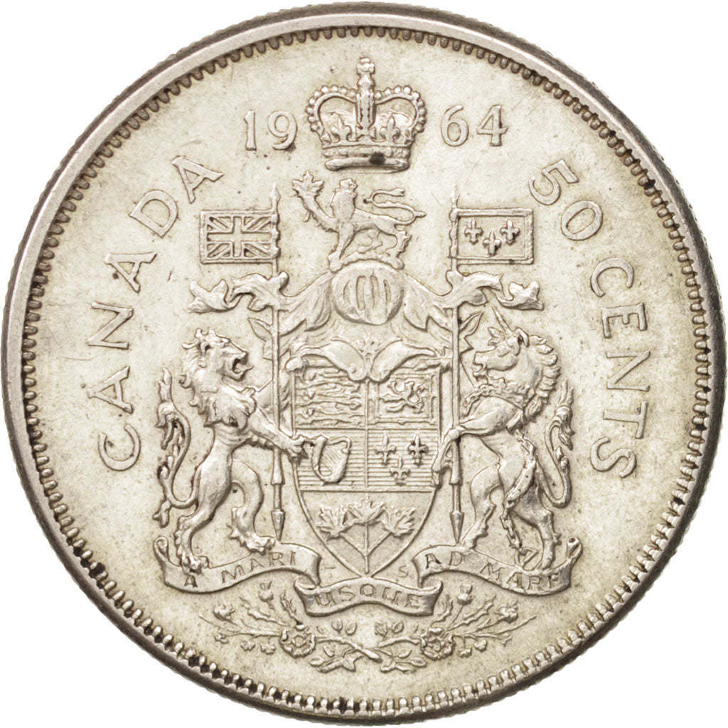Monnaie, Canada, Elizabeth II, 50 Cents, 1964, Royal Canadian Mint, Ottawa