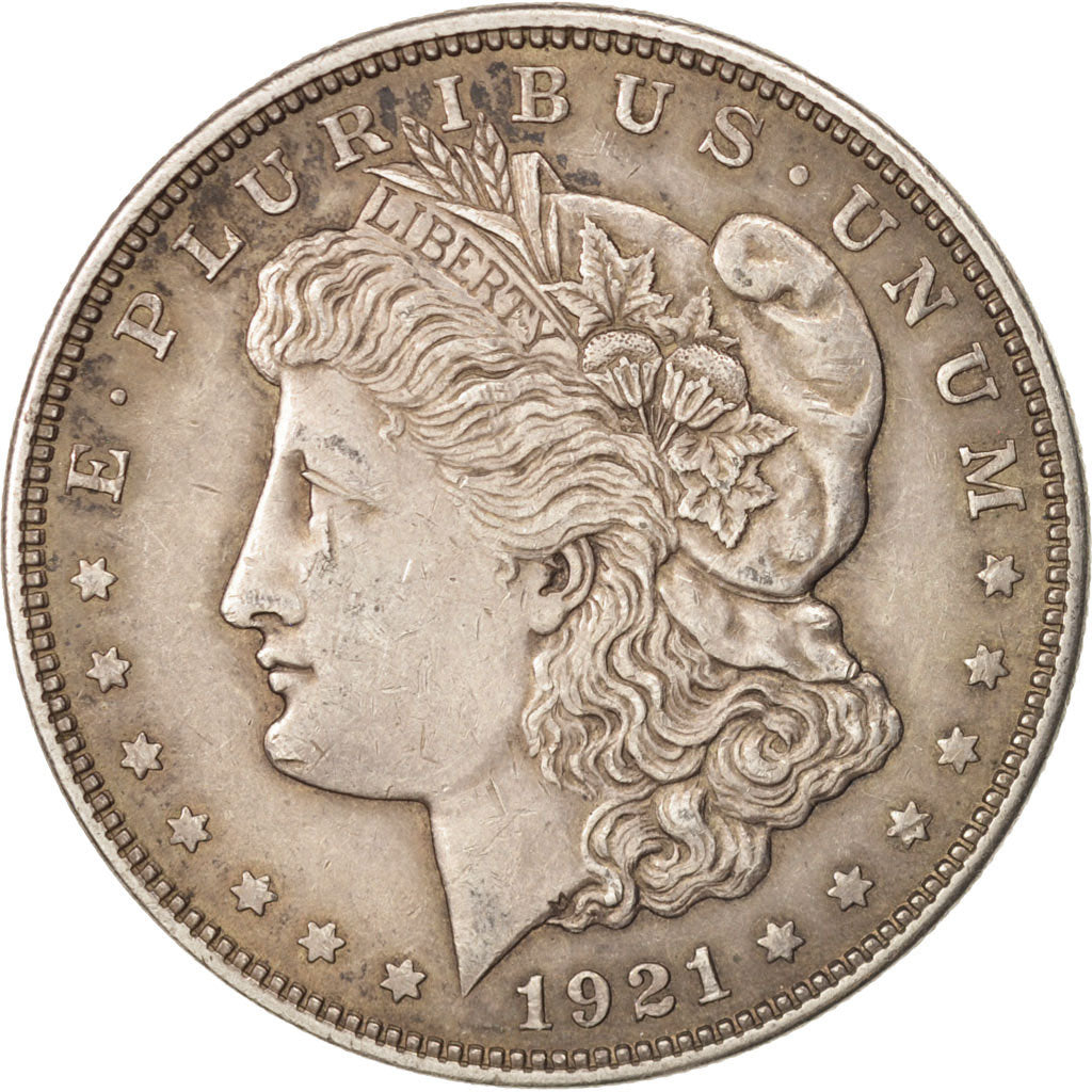 United States, Morgan Dollar, 1921, Philadelphia, AU(50-53), Silver, KM:110