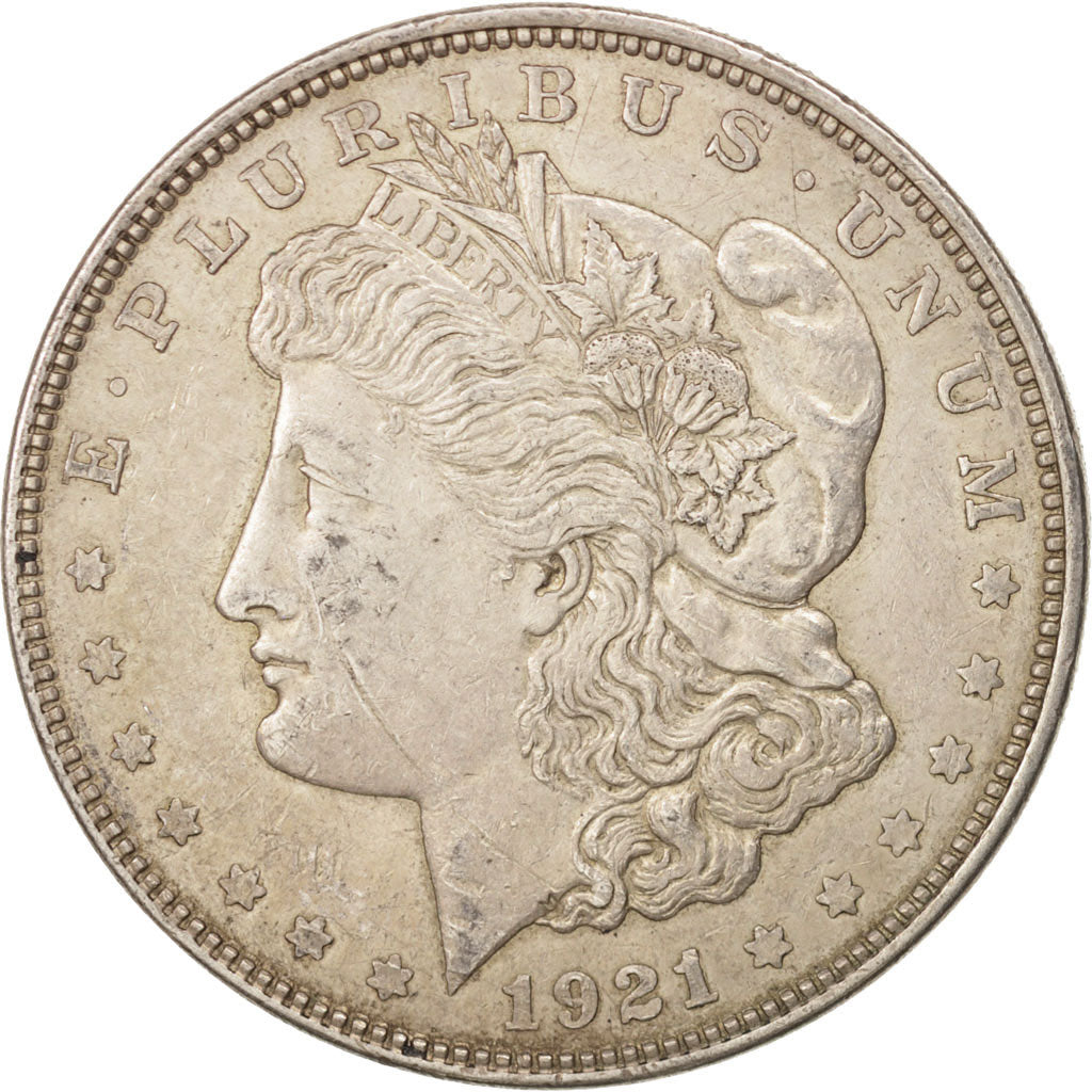 Stati Uniti, Morgan Dollar, Dollar, 1921, U.S. Mint, Philadelphia, BB+, Argen...