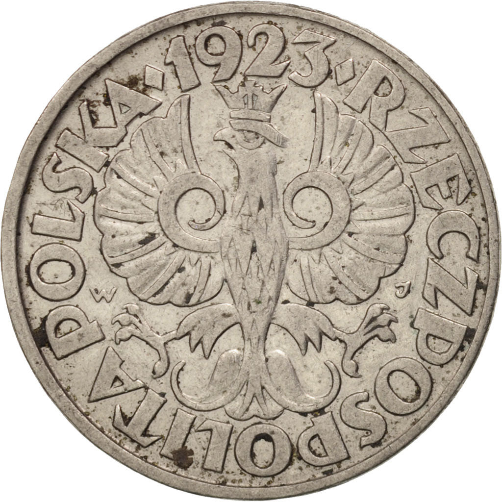 Poland, 20 Groszy, 1923, AU(50-53), Nickel, KM:12