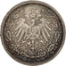 GERMANY - EMPIRE, 1/2 Mark, 1917, Berlin, AU(55-58), Silver, KM:17