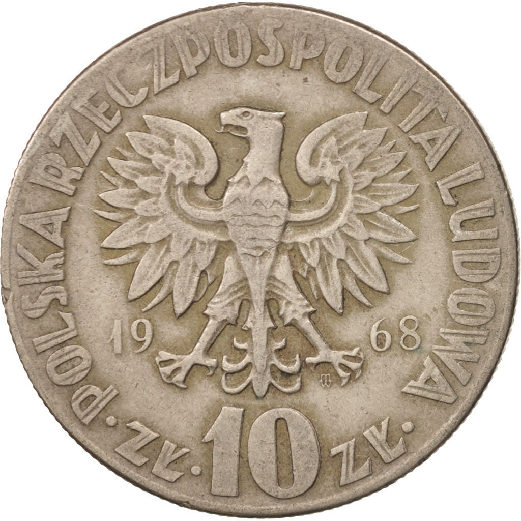 Monnaie, Pologne, 10 Zlotych, 1968, Warsaw, TTB, Copper-nickel, KM:51a