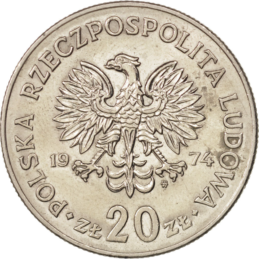 Monnaie, Pologne, 20 Zlotych, 1974, Warsaw, SUP, Copper-nickel, KM:69
