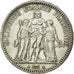 Moneda, Francia, Hercule, 5 Francs, 1849, Strasbourg, MBC+, Plata, KM:756.2