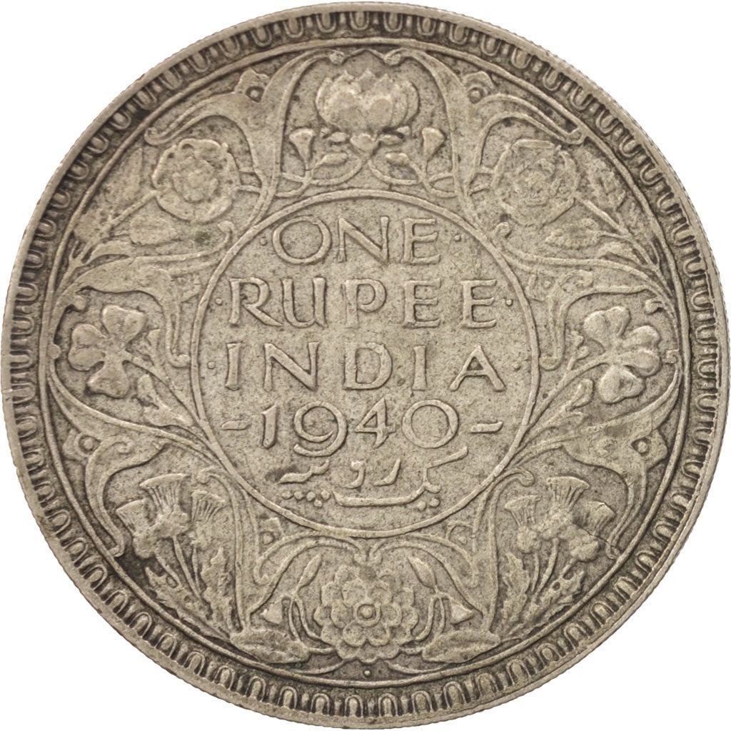 INDIA-BRITISH, George VI, Rupee, 1940, EF(40-45), Silver, KM:556