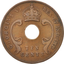 EAST AFRICA, George VI, 10 Cents, 1941, TTB, Bronze, KM:26.1