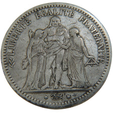 FRANCE, Hercule, 5 Francs, 1849, Strasbourg, KM #756.2, VF(30-35), Silver,...