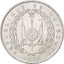 Coin, Djibouti, 5 Francs, 1977, Paris, MS(63), Aluminum, KM:22