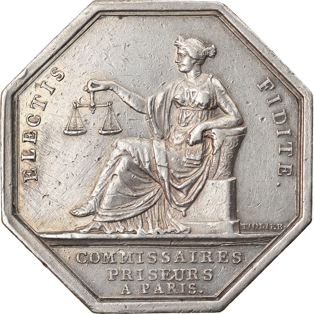 France, Token, Louis XVIII, Administration, Commissaires Priseurs à Paris