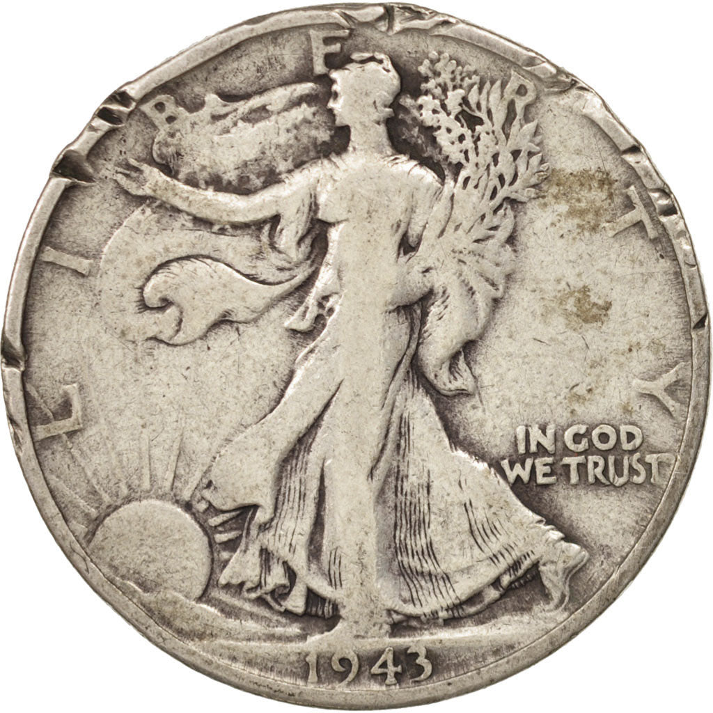 United States, Walking Liberty Half Dollar, 1943, San Francisco, VF(20-25)