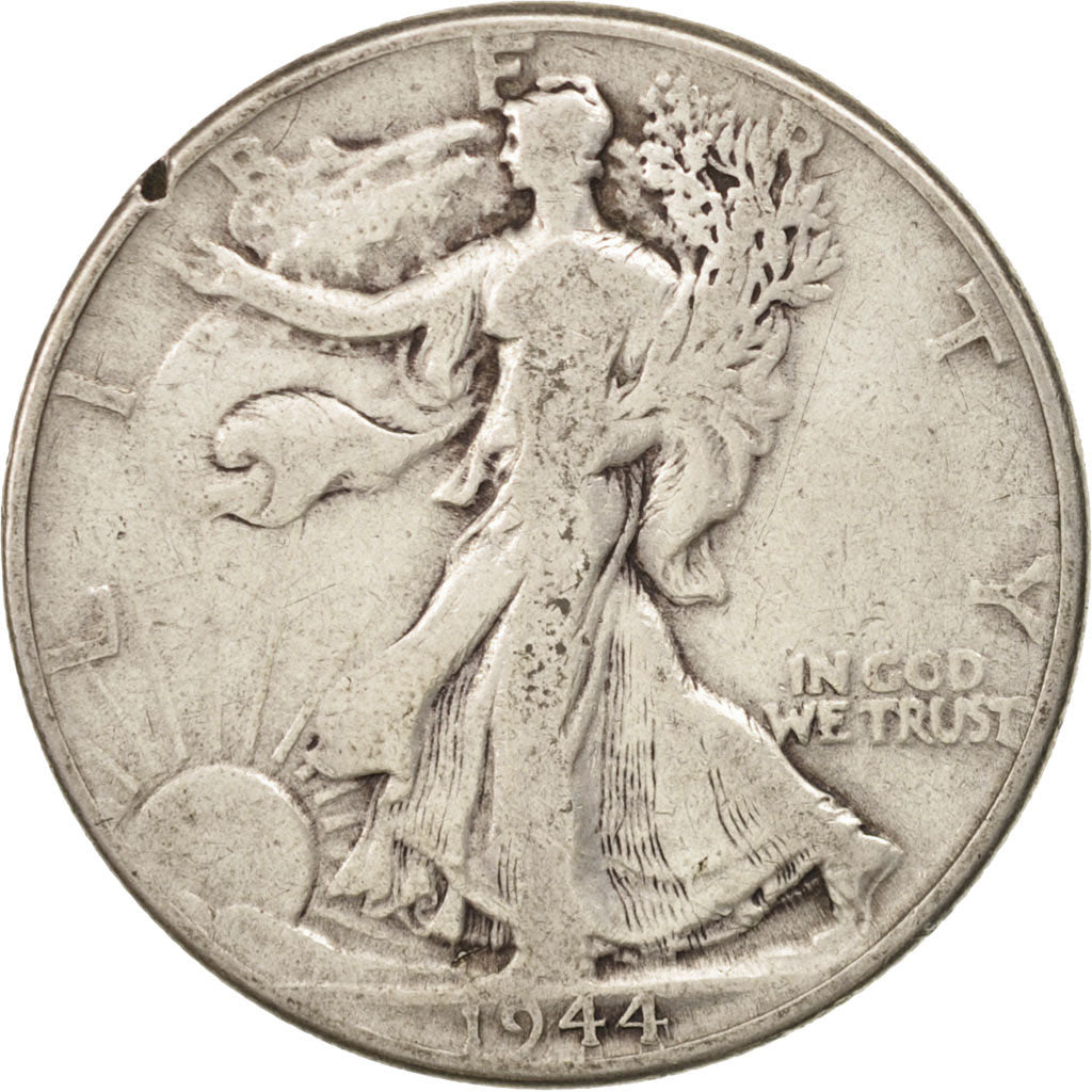 United States, Walking Liberty Half Dollar, 1944, Philadelphia, VF(20-25),KM:142