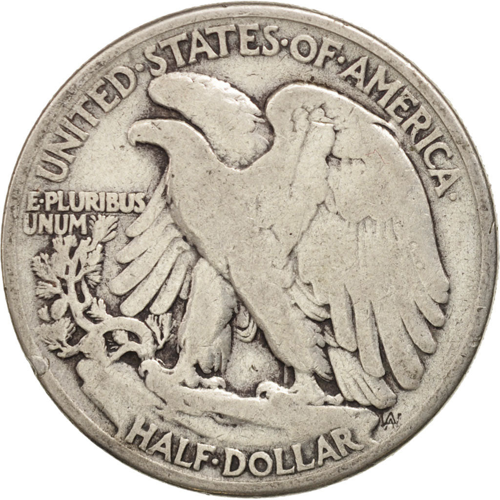 United States, Walking Liberty Half Dollar, 1945, Philadelphia, VF(20-25),KM:142