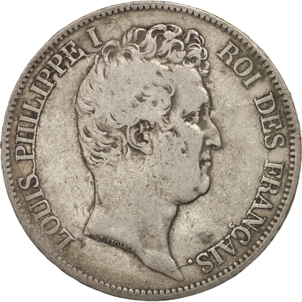 Coin, France, Louis-Philippe, 5 Francs, 1830, Rouen, VF(20-25), Silver