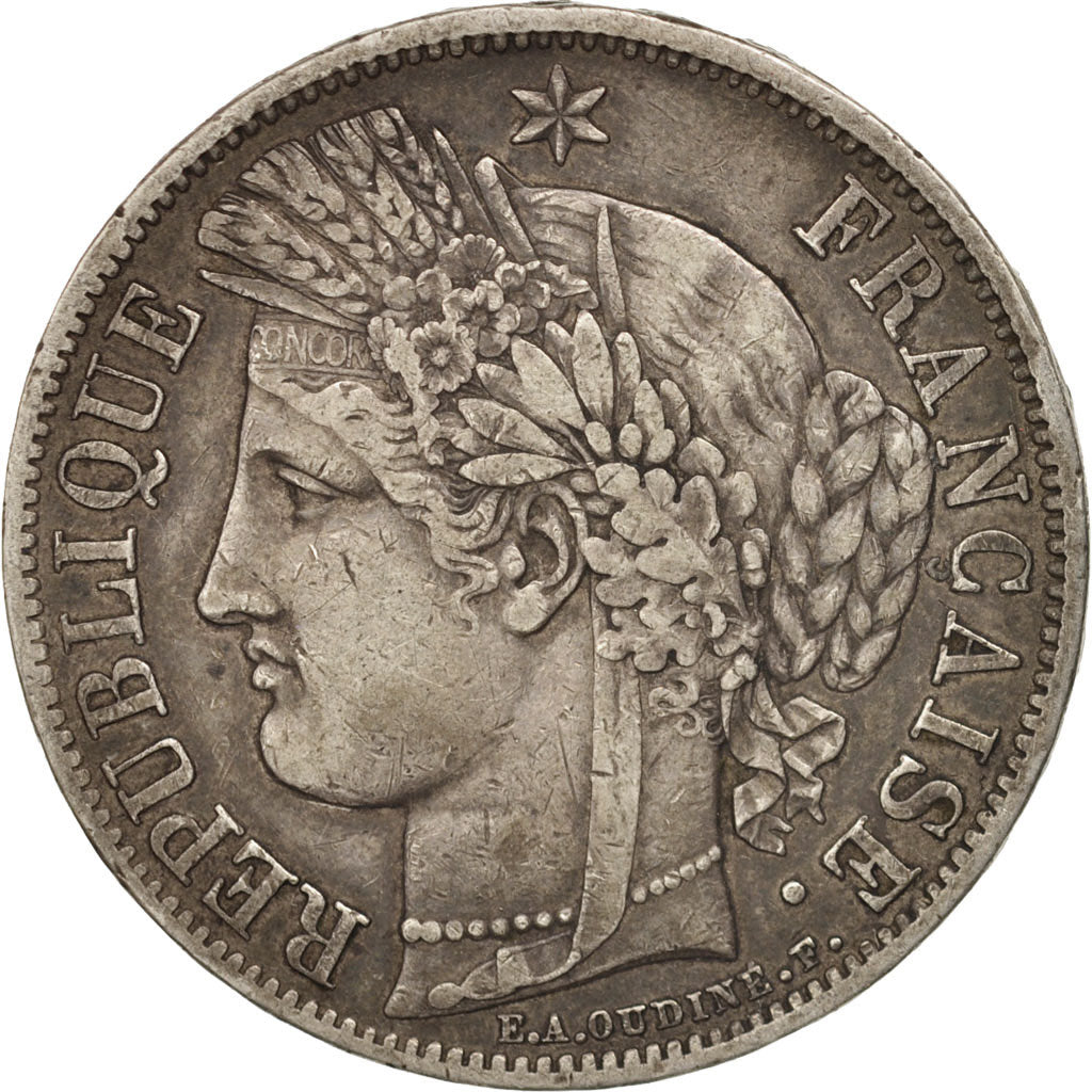 France, Cérès, 5 Francs, 1849, Paris, EF(40-45), Silver, KM:761.1, Gadoury:719