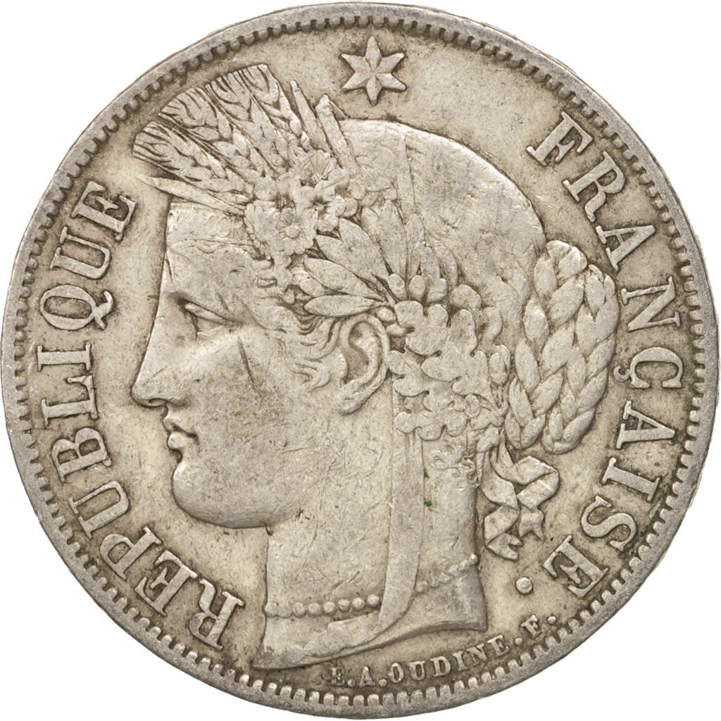 France, Cérès, 5 Francs, 1851, Paris, EF(40-45), Silver, KM:761.1, Gadoury:719