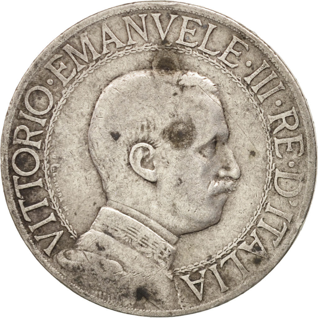 Italie, Vittorio Emanuele III, Lira, 1913, Rome, TB, Argent, KM:45