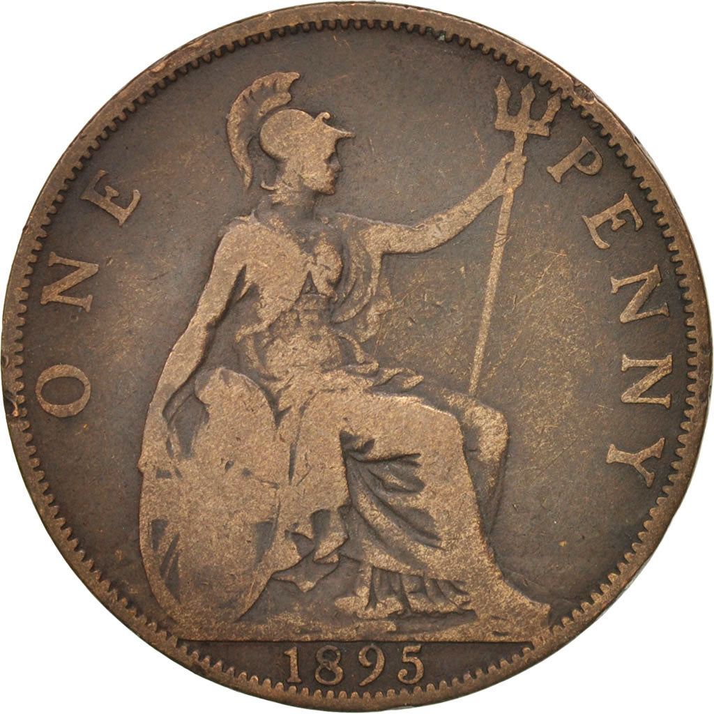 Great Britain, Victoria, Penny, 1895, F(12-15), Bronze, KM:790