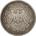 Moneda, ALEMANIA - IMPERIO, 1/2 Mark, 1906, Stuttgart, BC+, Plata, KM:17