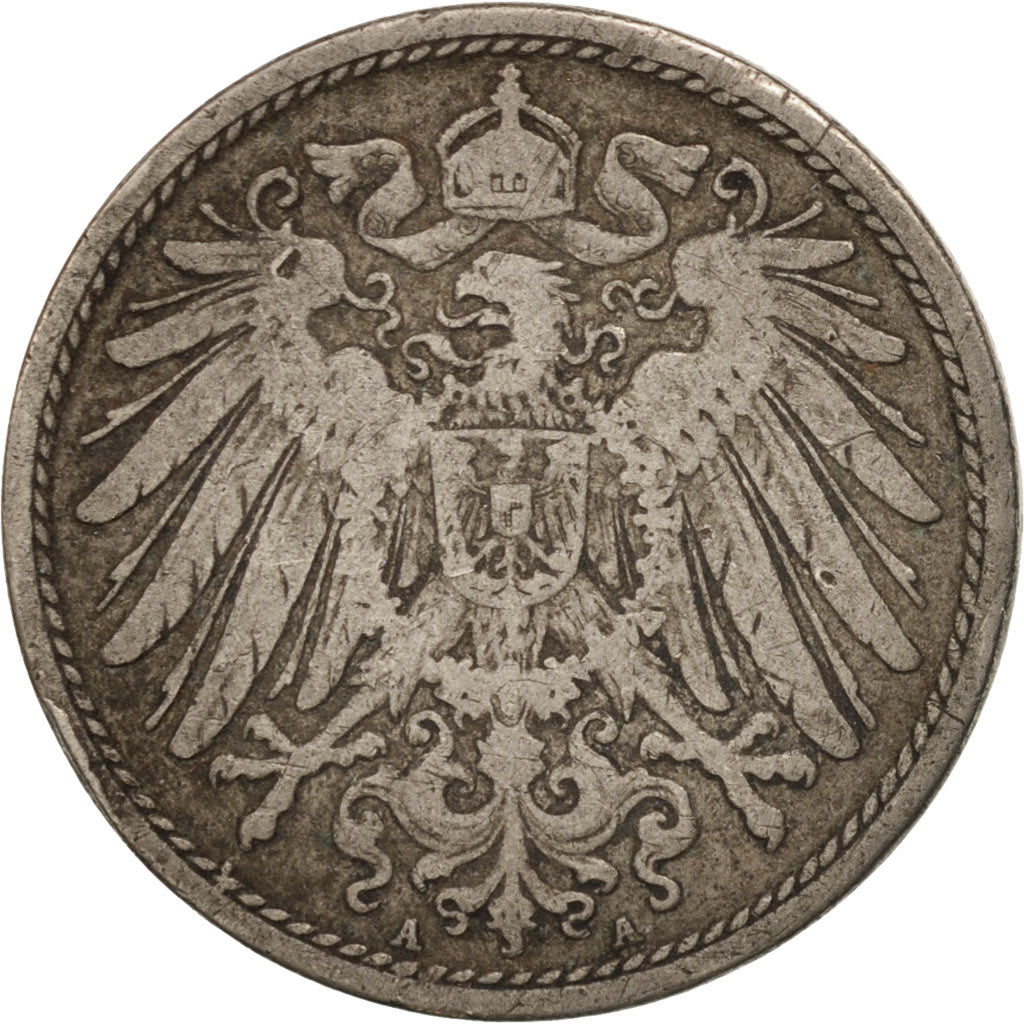 Coin, GERMANY - EMPIRE, Wilhelm II, 10 Pfennig, 1900, Berlin, VF(30-35)