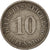 Moneda, ALEMANIA - IMPERIO, Wilhelm II, 10 Pfennig, 1900, Berlin, BC+, Cobre -