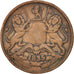 Coin, INDIA-BRITISH, 1/2 Anna, 1835, Bombay, VF(20-25), Copper, KM:447.1
