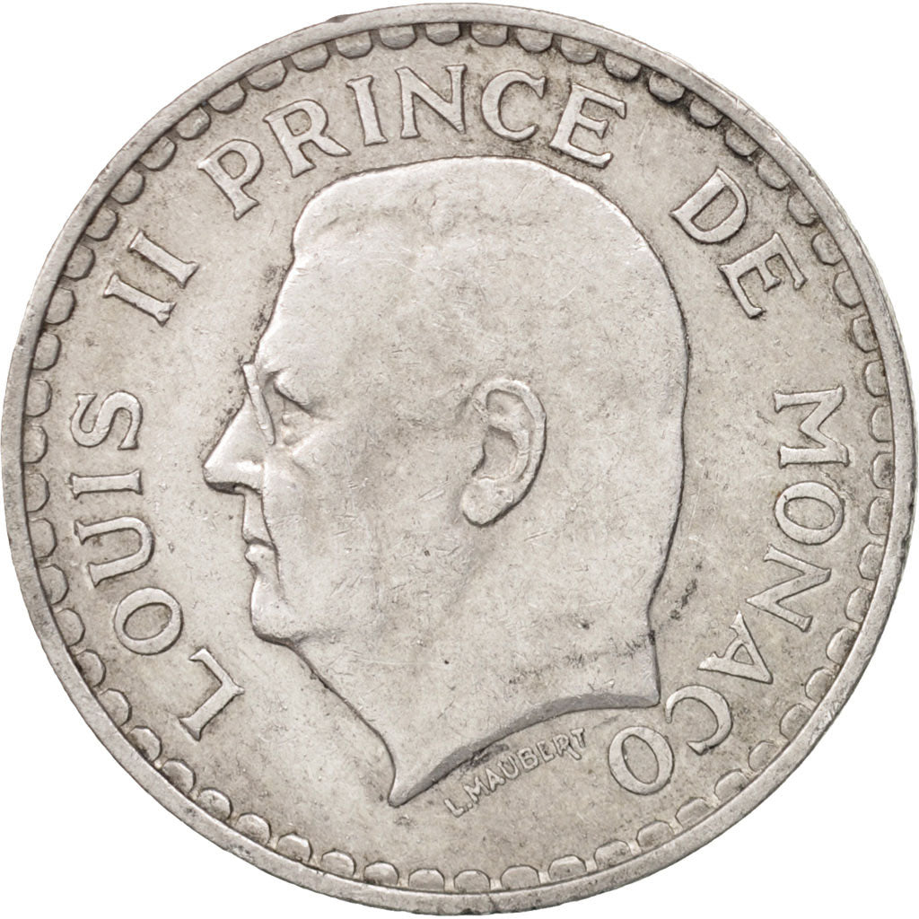Monnaie, Monaco, Louis II, 5 Francs, 1945, TTB, Aluminium, KM:122, Gadoury:MC135