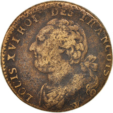 Moneta, Francia, 12 deniers françois, 12 Deniers, 1792, Lille, MB, Bronzo